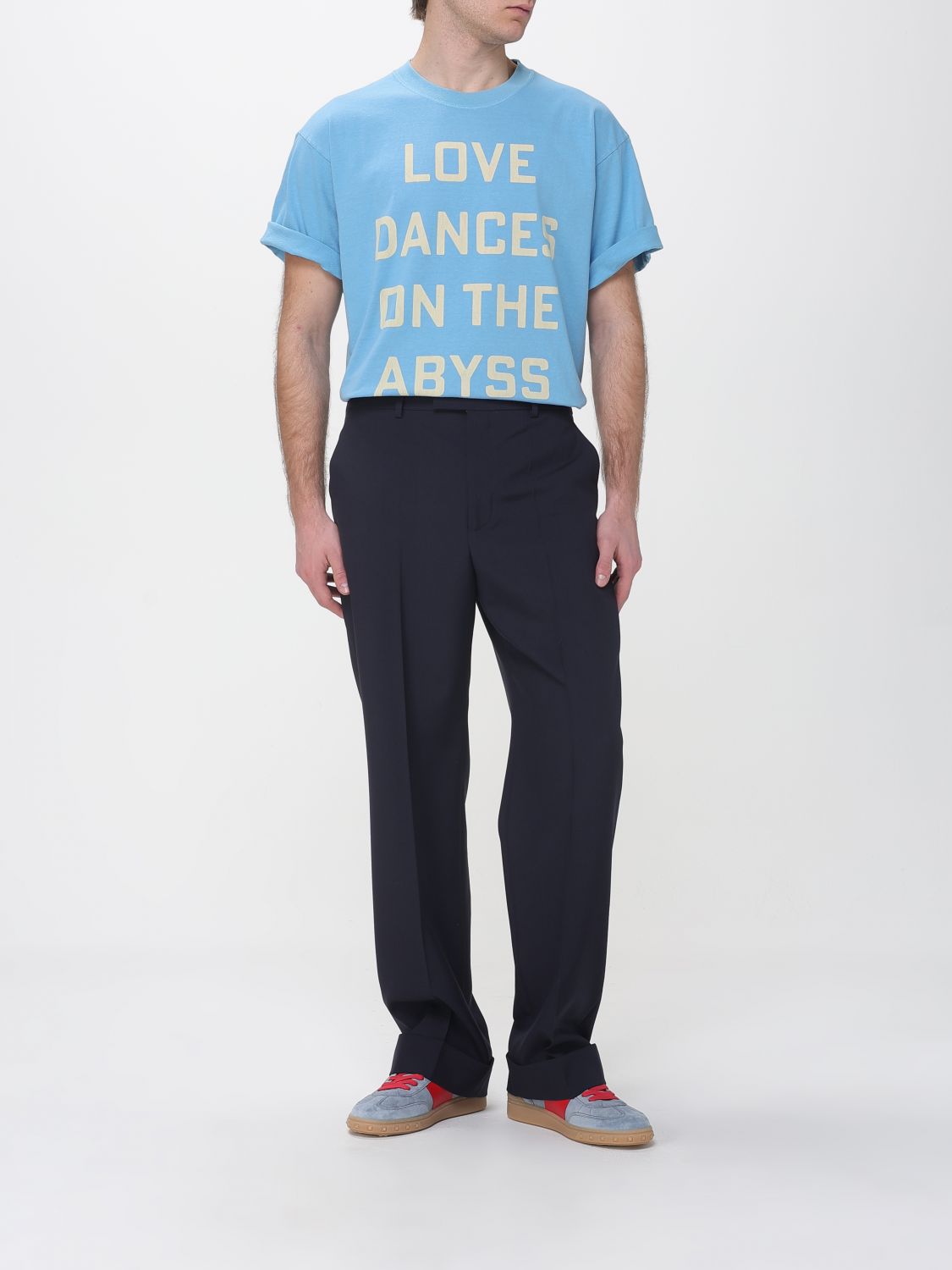 Pants Men color Blue