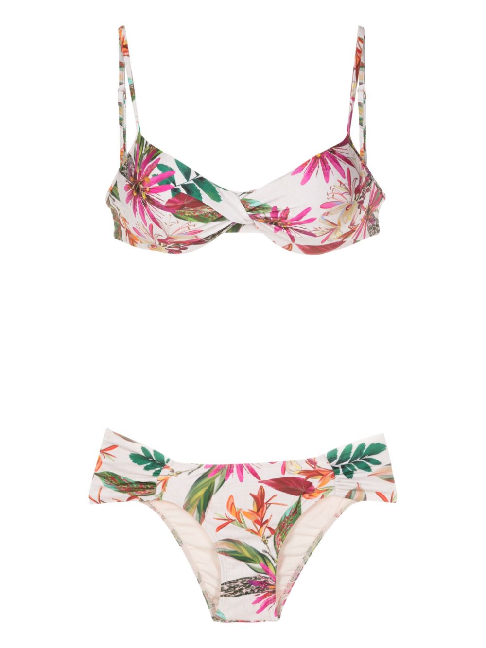 Vitoria botanical-print bikini - Multicolour