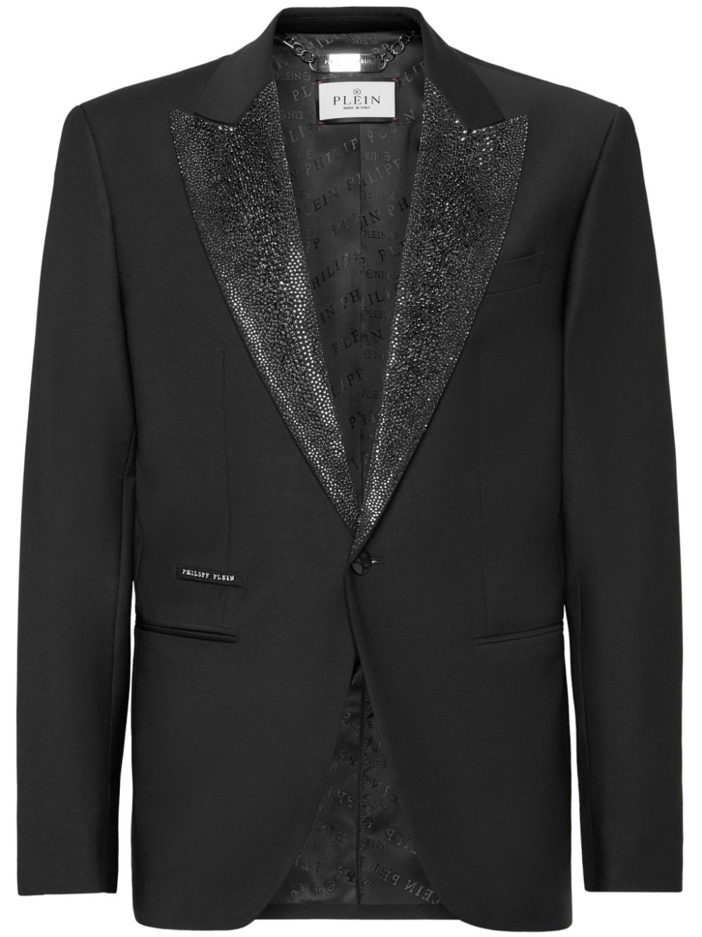 Rhinestone-embellished blazer - Black