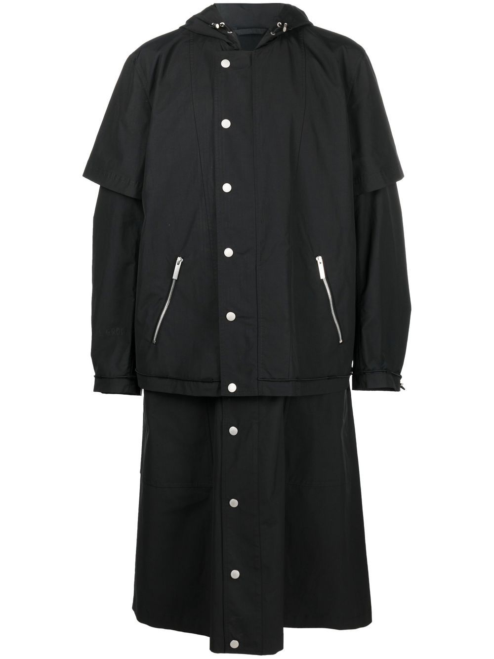 Single-breasted trench coat - Black