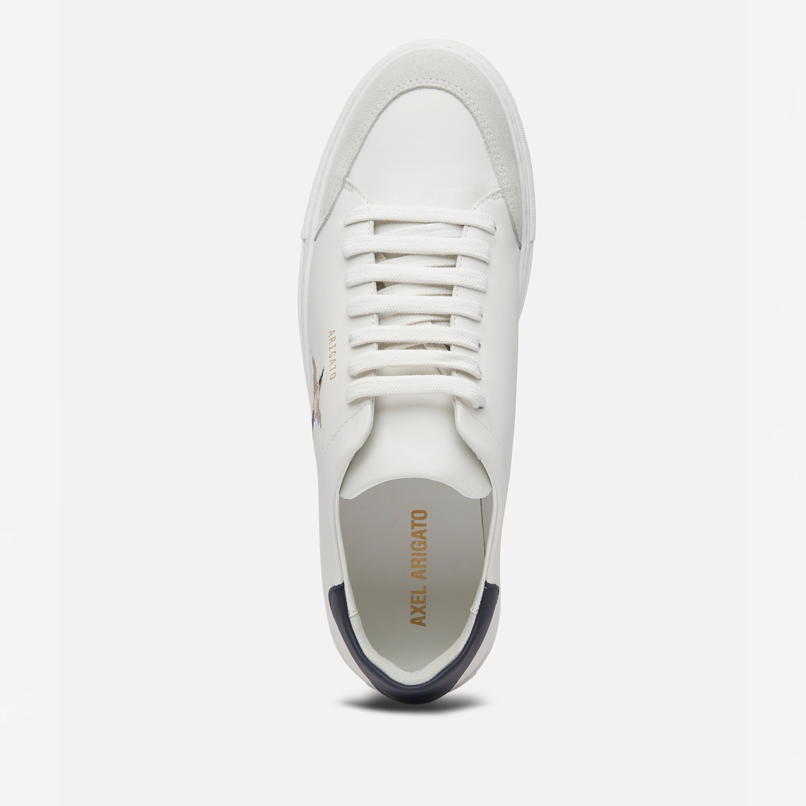 Axel Arigato Men's Clean 90 Bee Bird Leather Cupsole Trainers - White/Dark Blue - UK 7