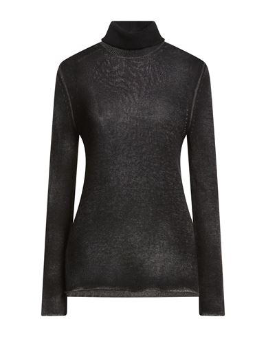 Woman Turtleneck Black Size L/XL Cashmere