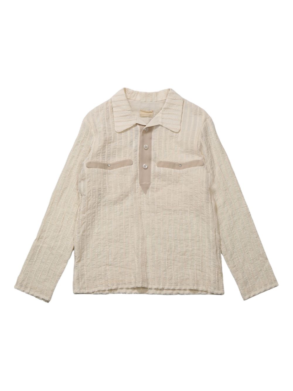 Textured two-pocket shirt - Neutrals