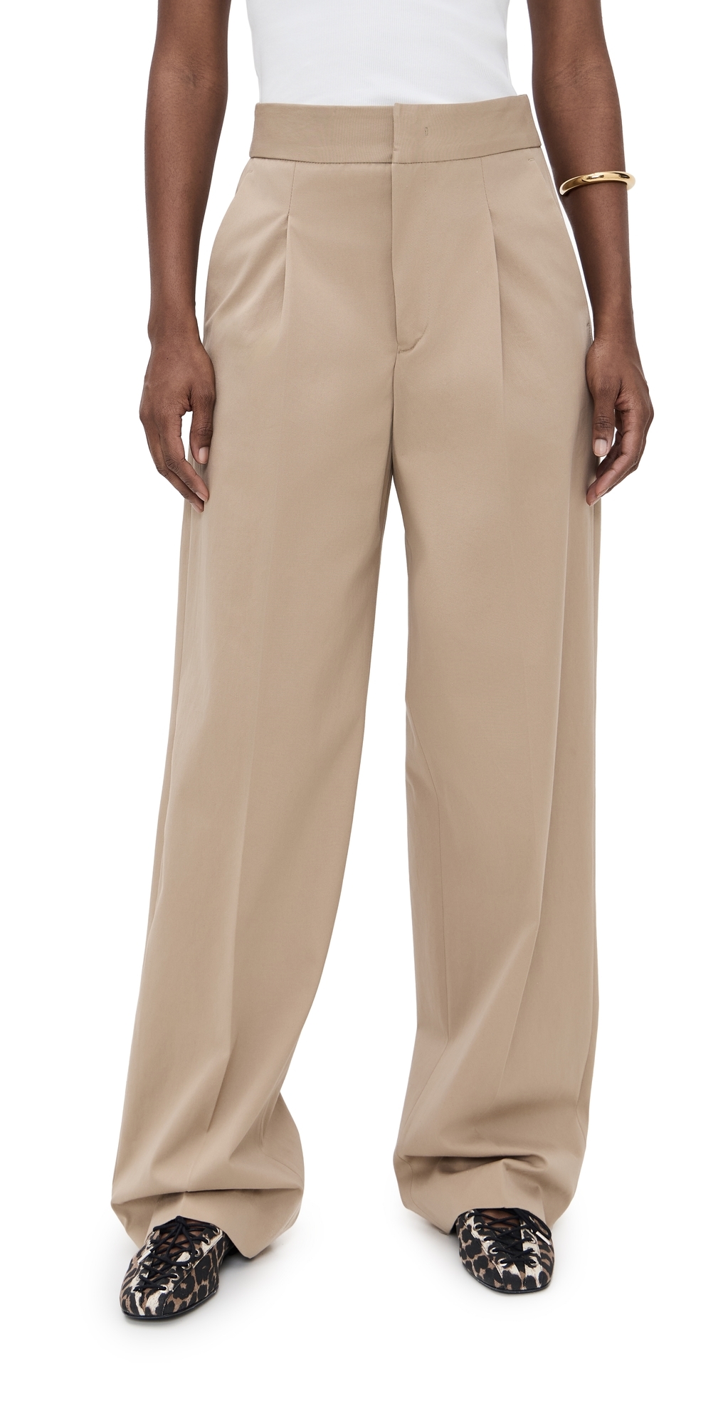 MSGM Full Length Trousers Beige