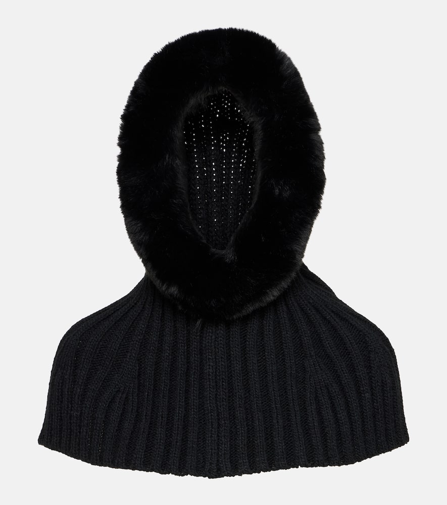 Naomi faux fur-trimmed hood