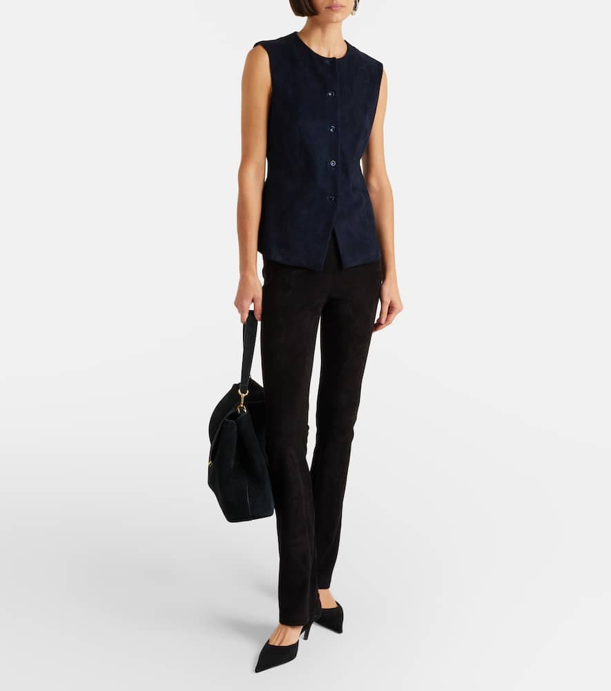 JP Long suede flared pants