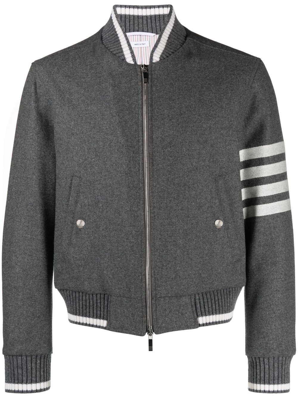 4-Bar stripe bomber jacket - Grey