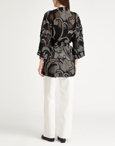 Tricot Woman Overcoat & Trench Coat Black Size M Polyester, Viscose