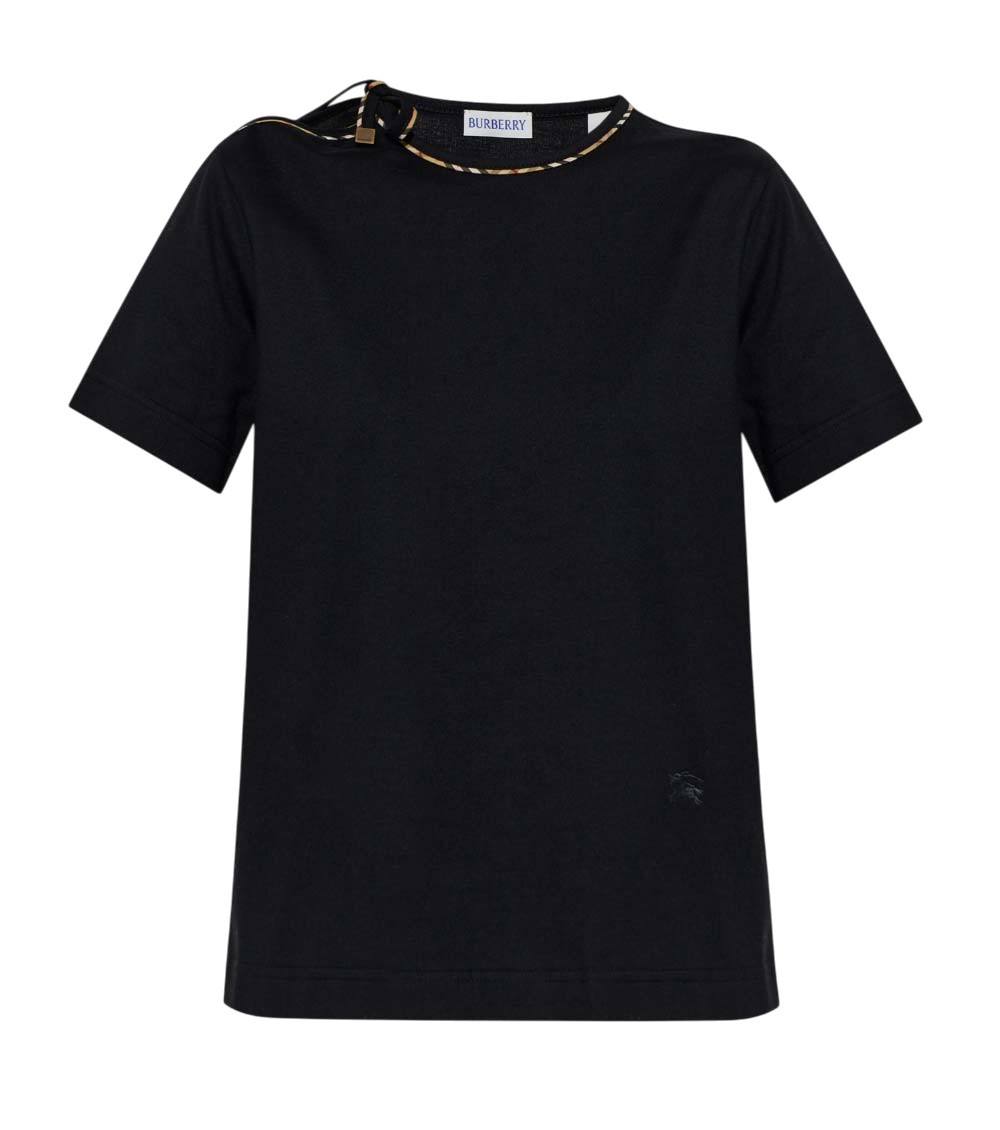 Black Cotton T-Shirt Exterior - Women