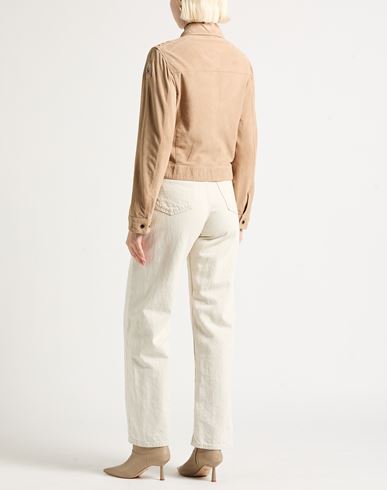 Woman Jacket Sand Size S Goat skin