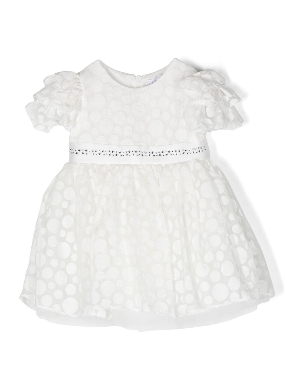 Polka-dot ruffled dress - Pink