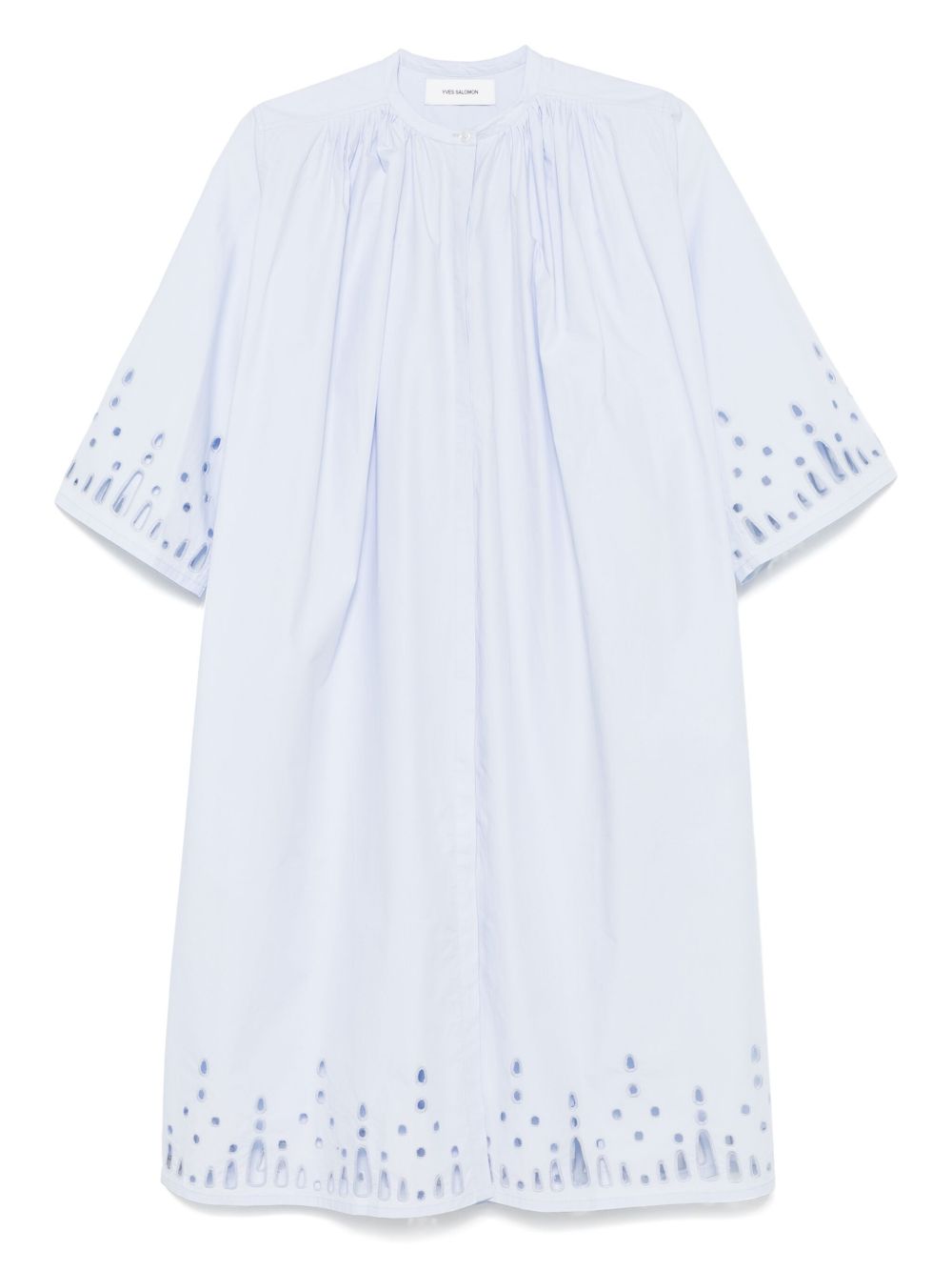 Yves Salomon poplin midi dress - Blue