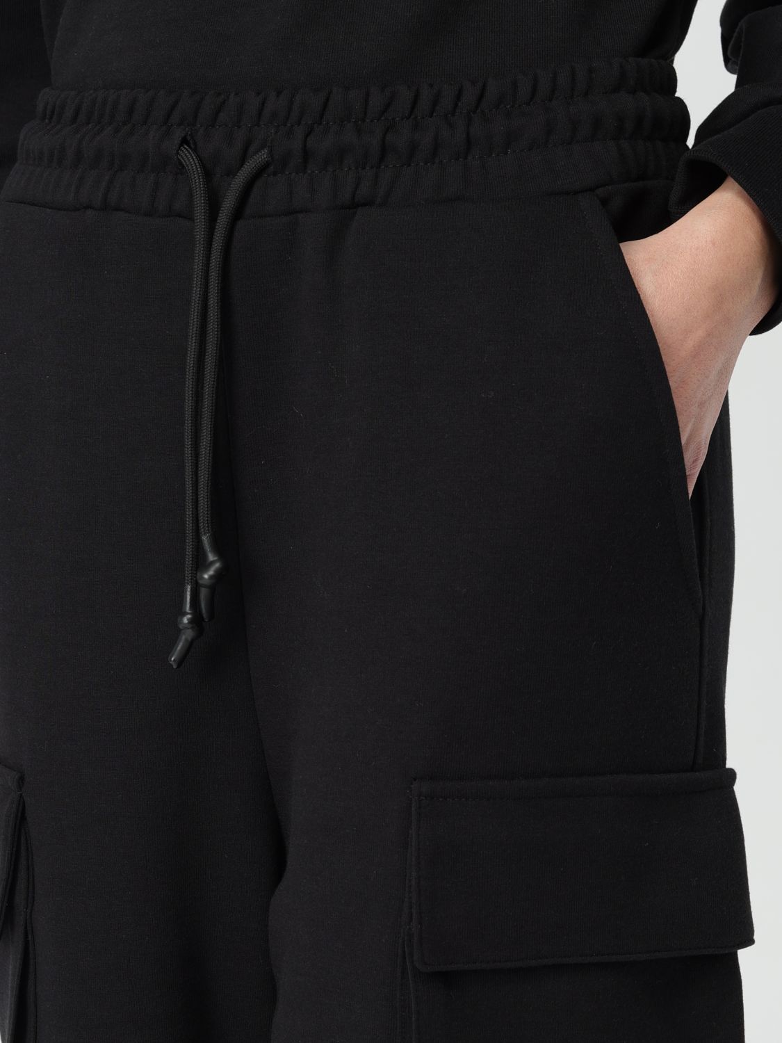 Fleece cargo pants - Black
