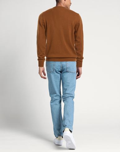 Man Sweater Camel Size 40 Cashmere