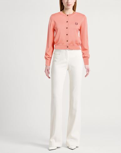Maison Kitsuné Woman Cardigan Salmon pink Size XS Wool