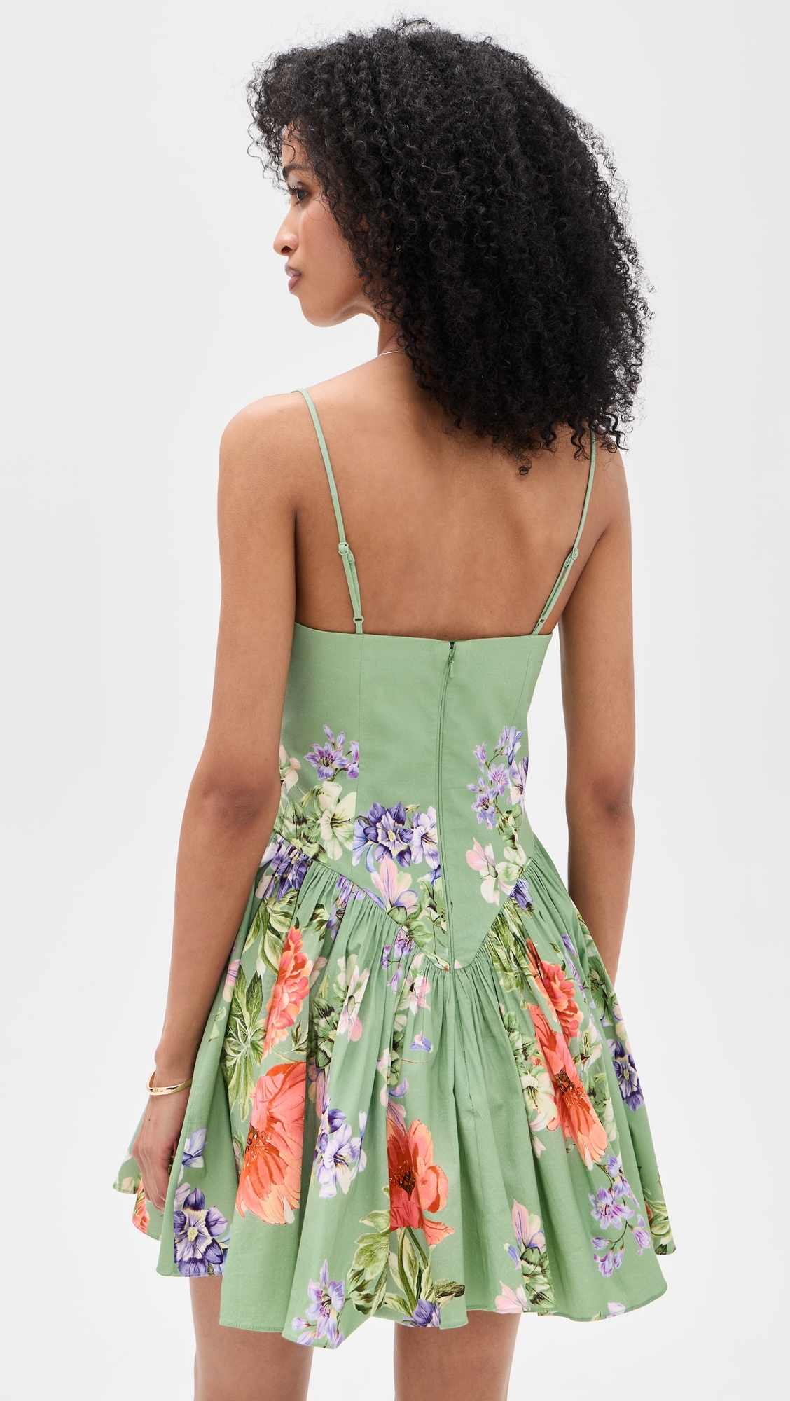 Corseted Mini Dress Green