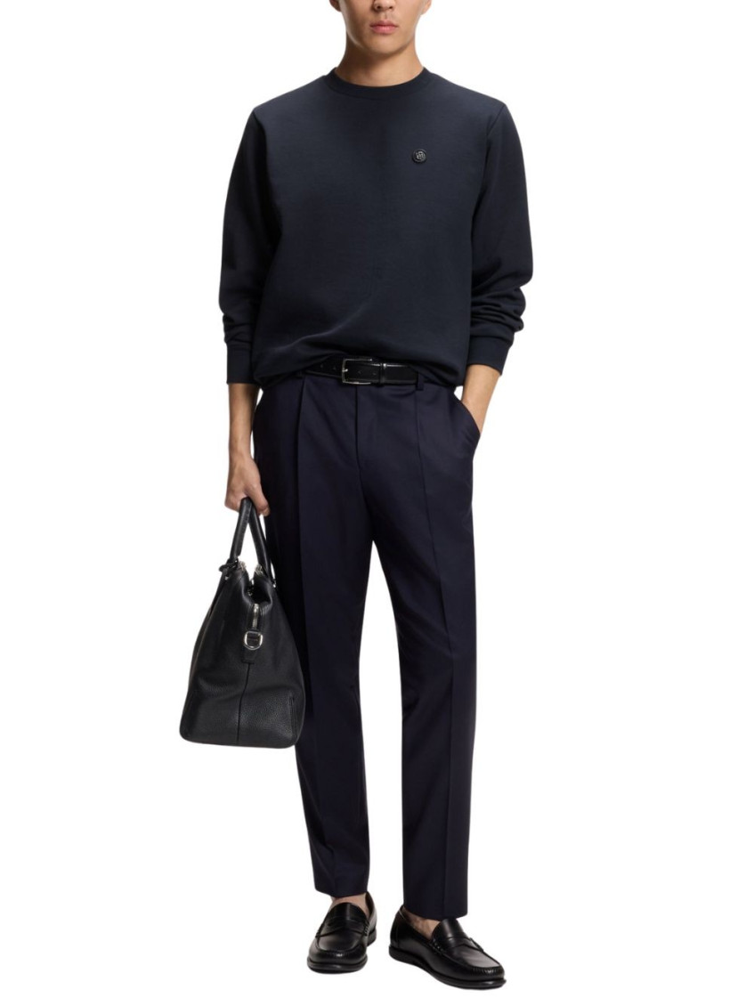 Navy Blue Cotton Sweatshirt