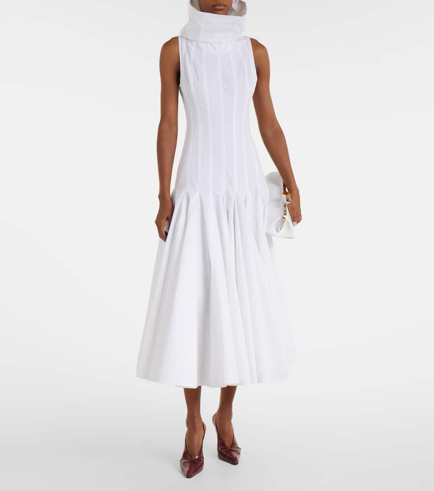 Triana cotton poplin midi dress
