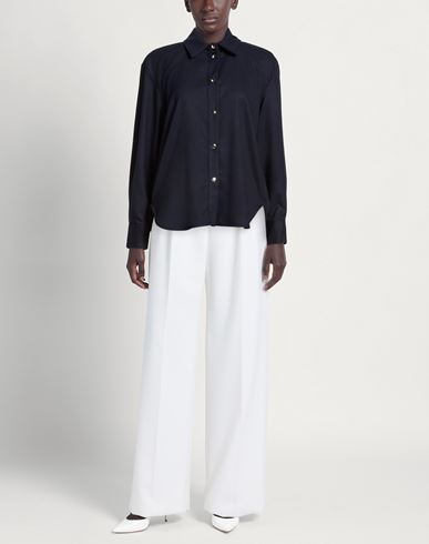 Woman Shirt Navy Size 6 Polyester, Viscose, Elastane