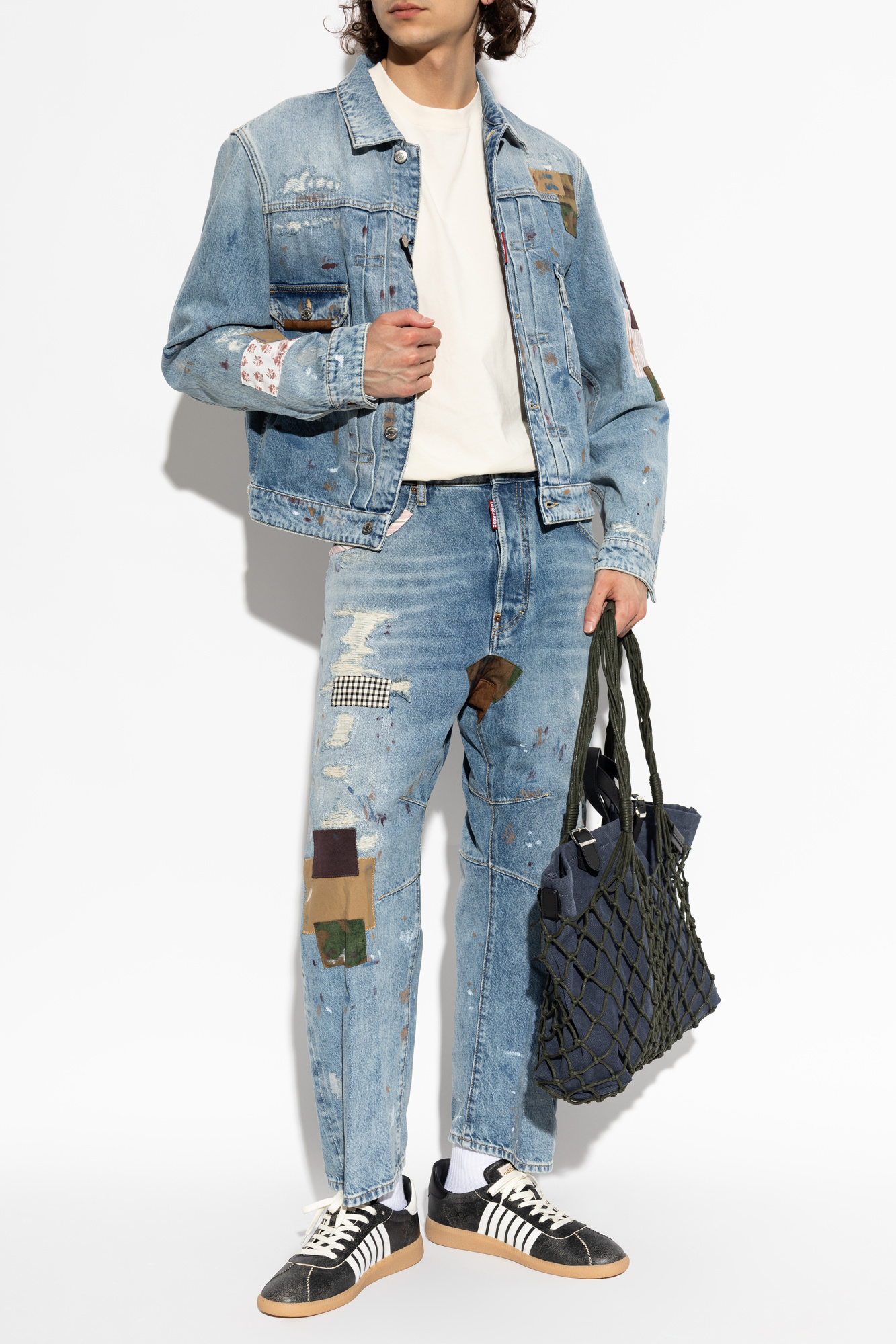 Denim Jacket With ‘Vintage’ Effect, Men's, Blue