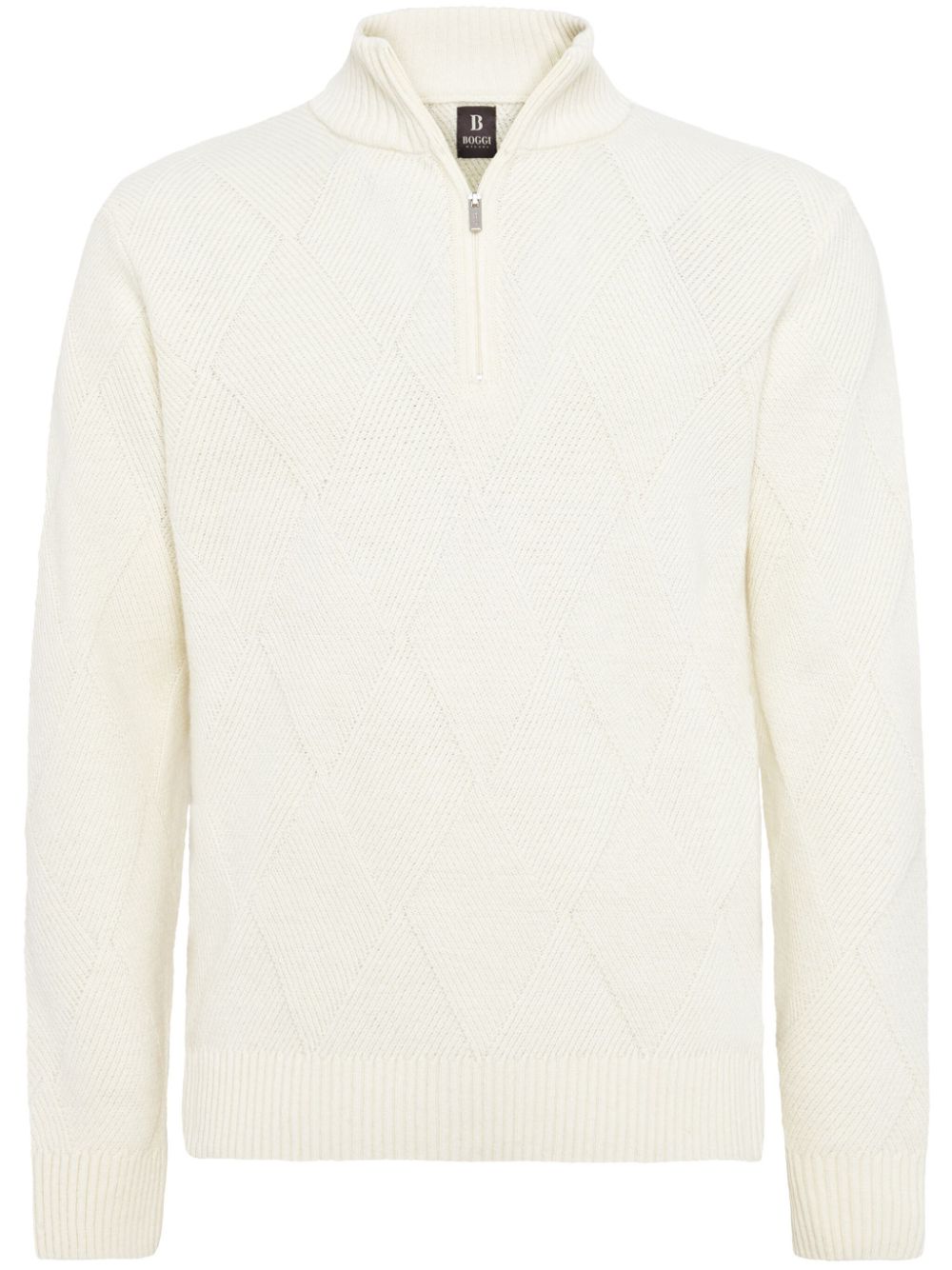 Half zip sweater - White