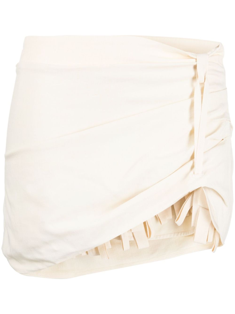 Asymmetric mini skirt - Neutrals