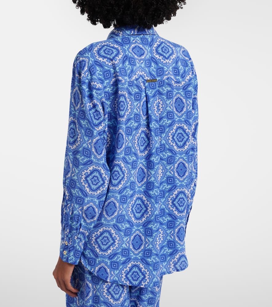 Mykonos printed silk shirt