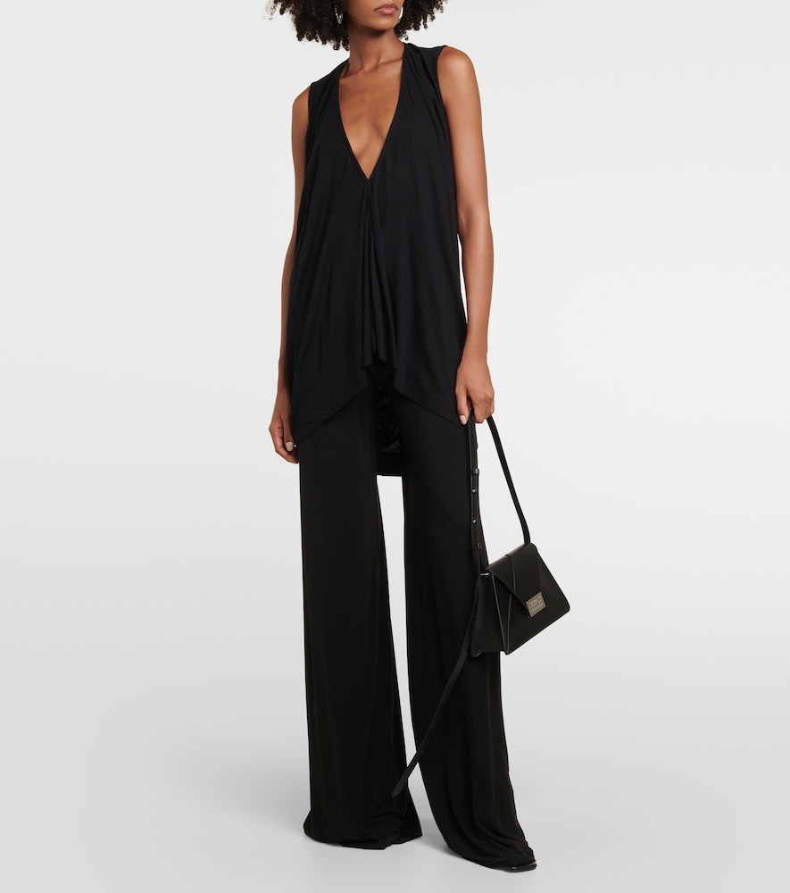 Lilies draped jersey top