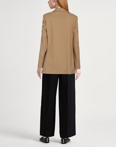 Woman Blazer Camel Size 4 Polyester, Viscose, Elastane