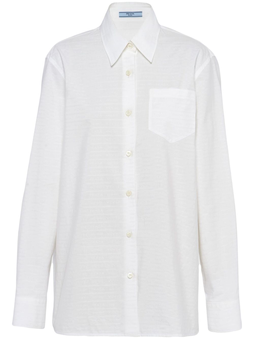 Long-sleeve cotton shirt - White