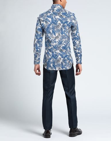 Man Shirt Blue Size 17 ½ Linen, Rayon