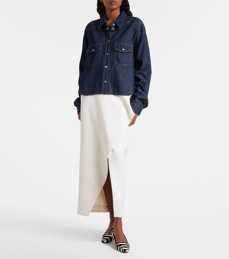 Grenon asymmetric denim shirt