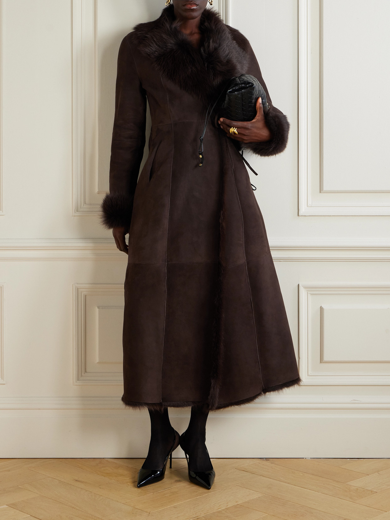 Joni Shearling Coat - Brown