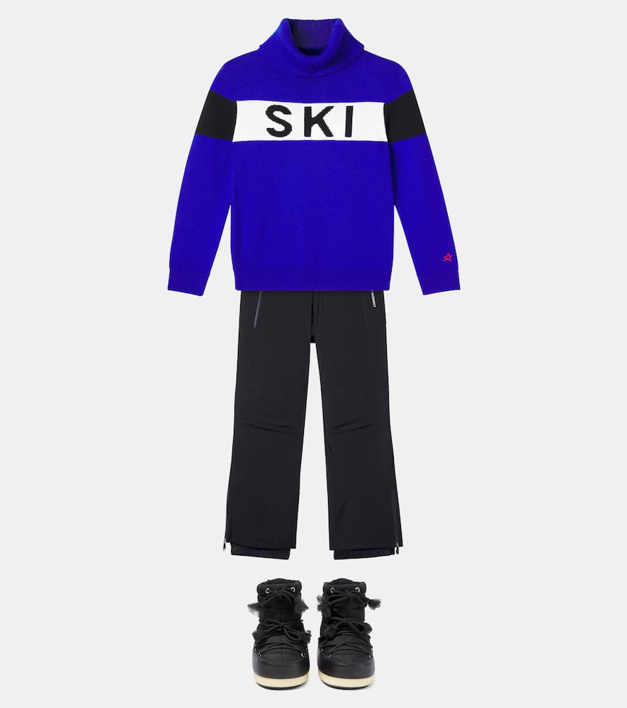 Intarsia wool turtleneck sweater