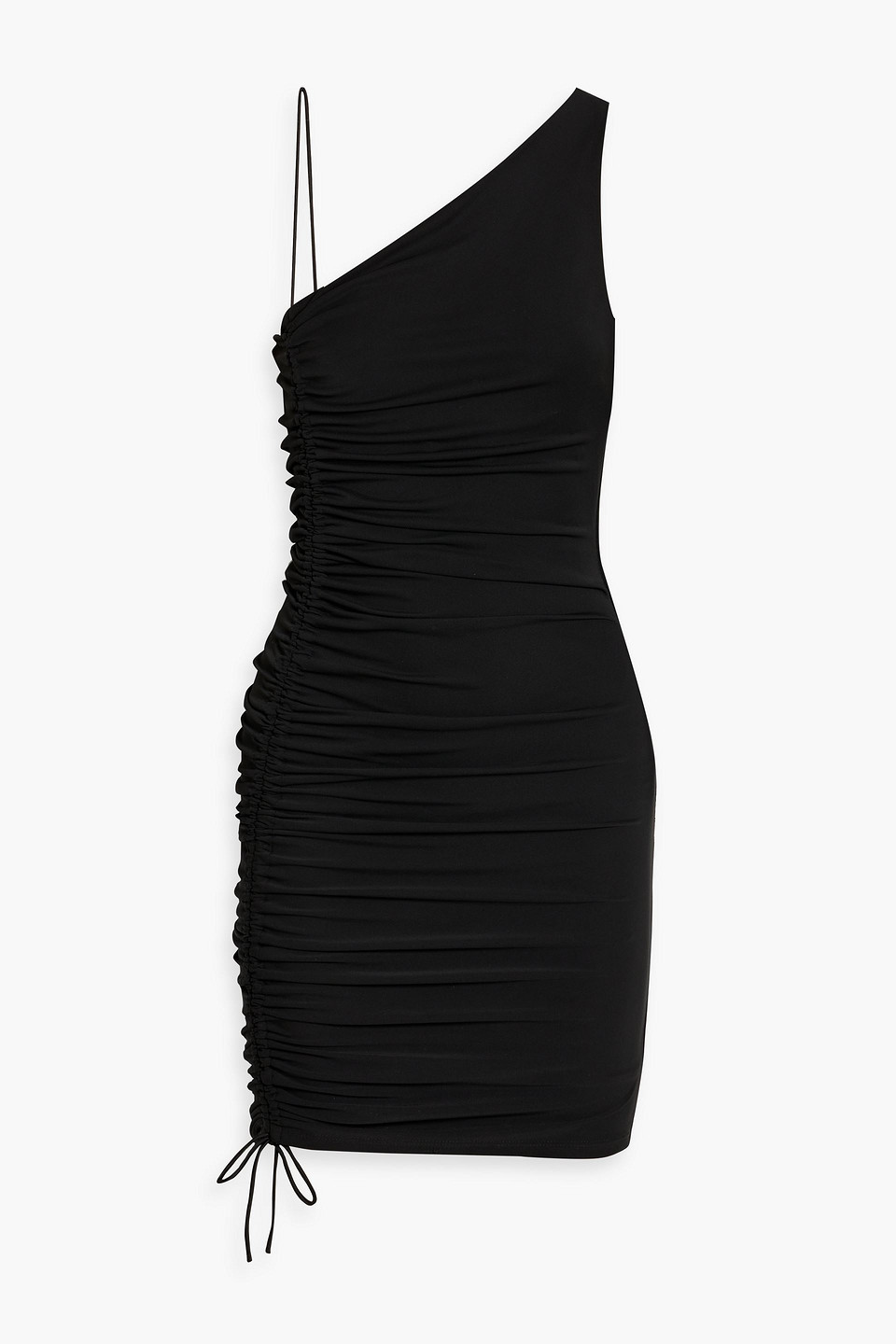 Alice Olivia - Binnie asymmetric ruched jersey mini dress