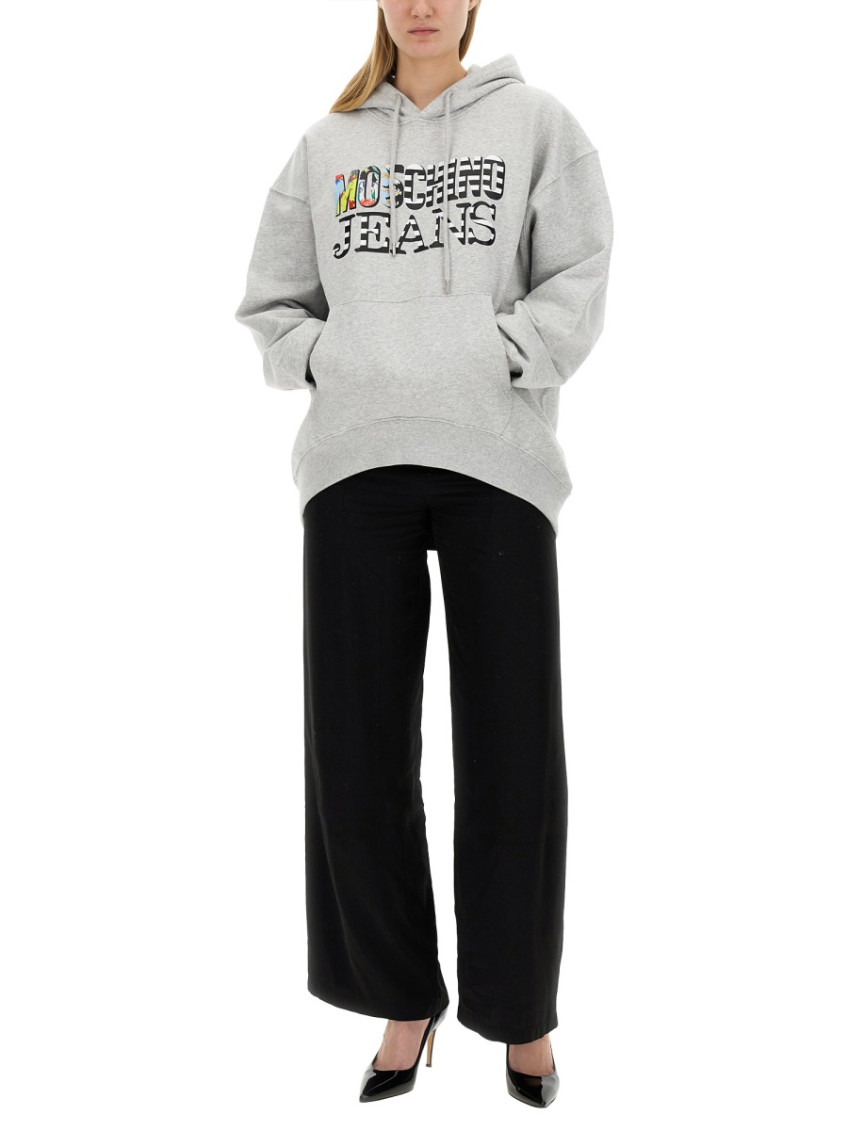 Moschino - logo hooded oversize knitwear