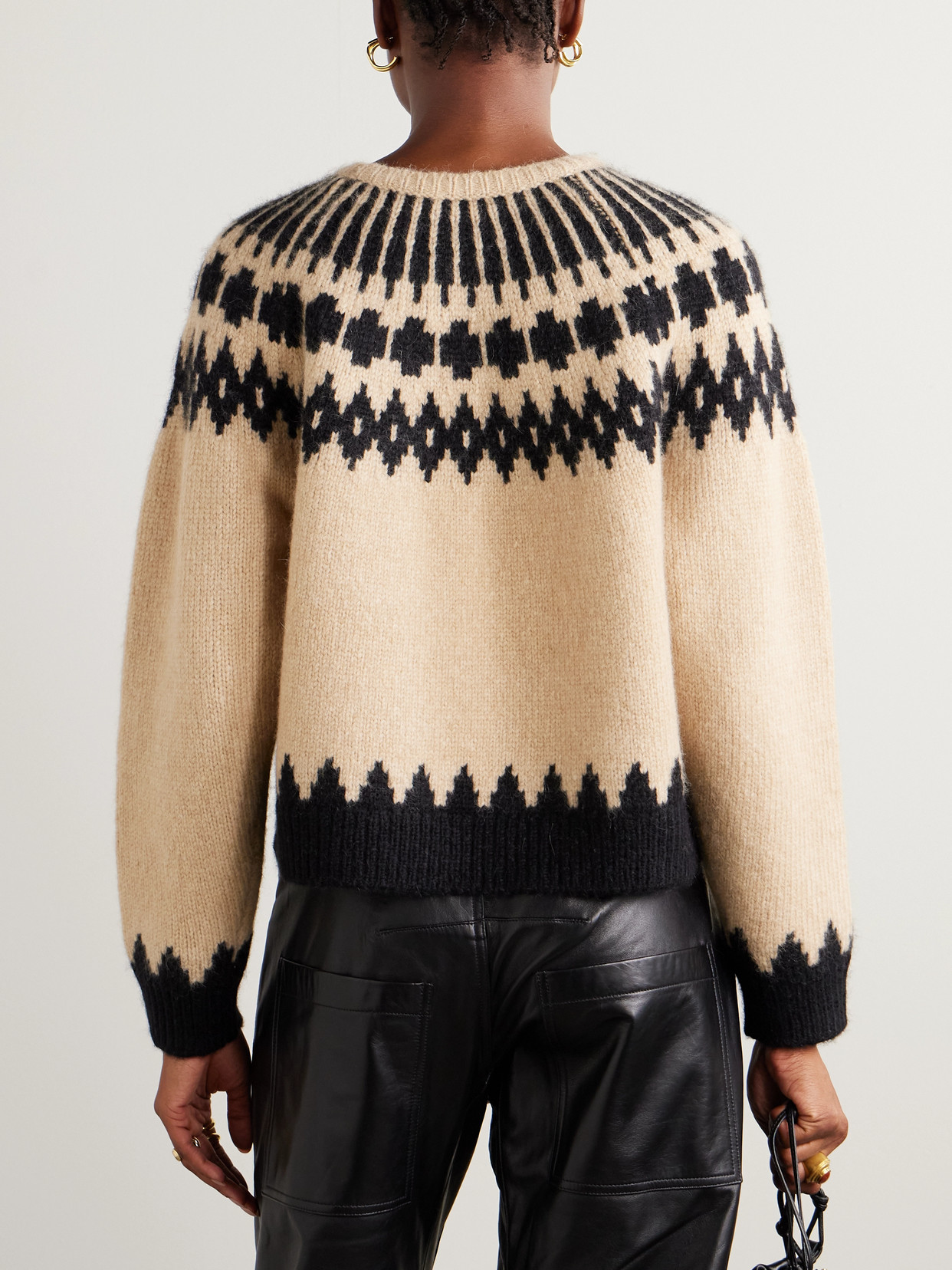 Alena Fair Isle Alpaca-blend Sweater - Brown