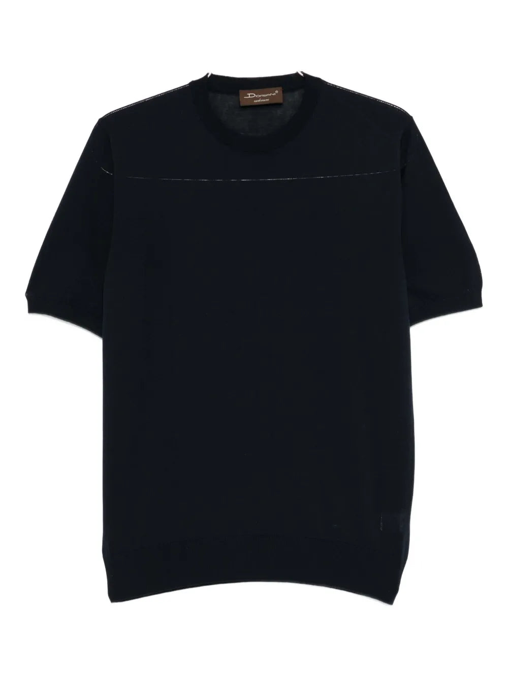 Fine Knit T-Shirt — Navy