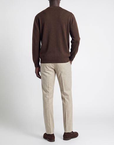 Man Sweater Dark brown Size L Virgin Wool