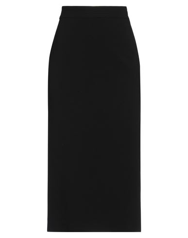 Woman Midi skirt Black Size 2 Polyester, Viscose, Elastane