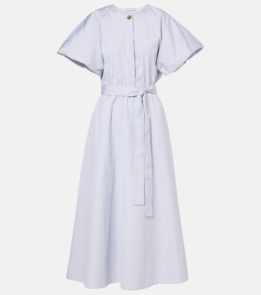 Paulina striped cotton midi dress