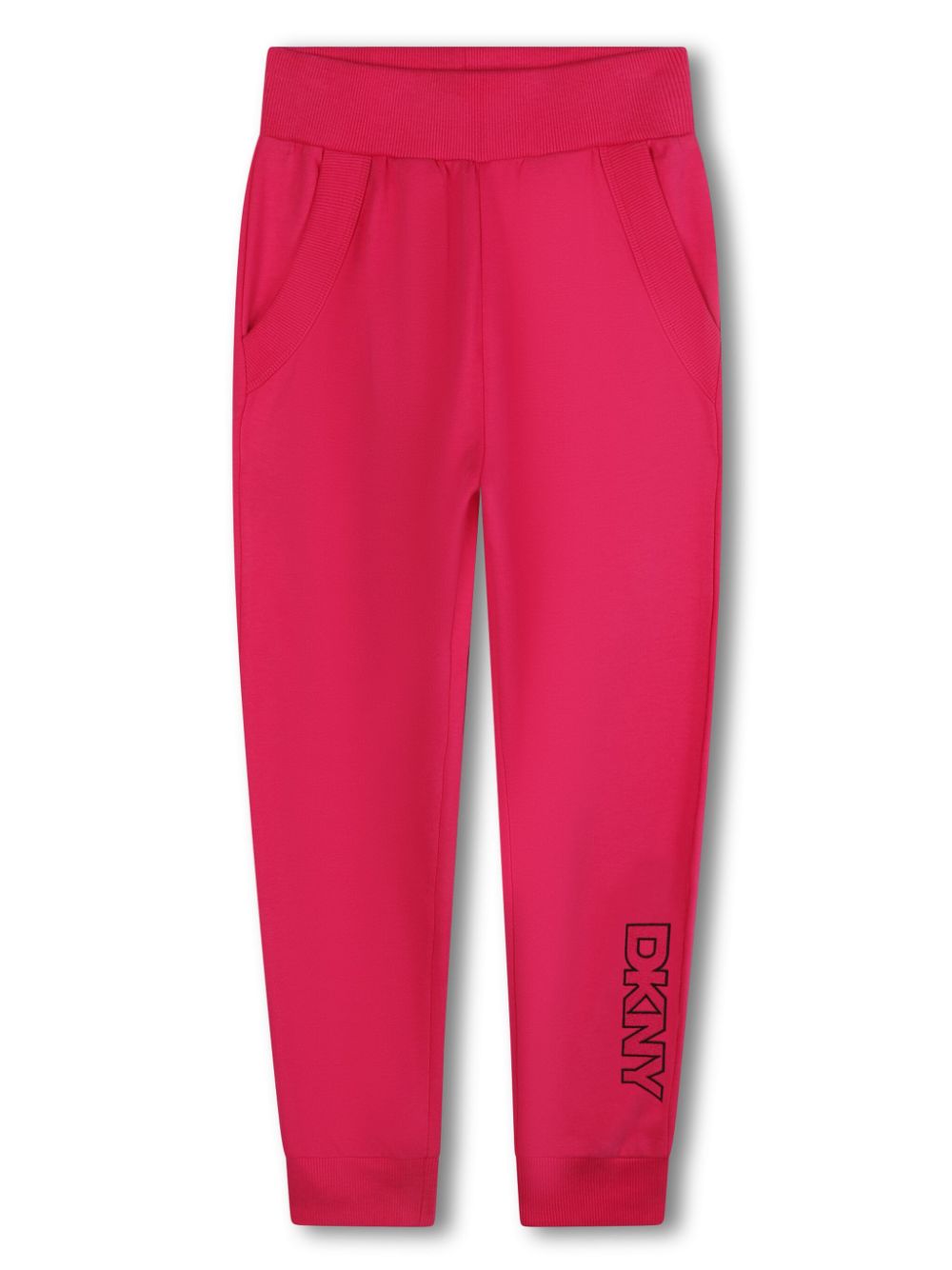 Logo-embroidered cotton track pants - Pink