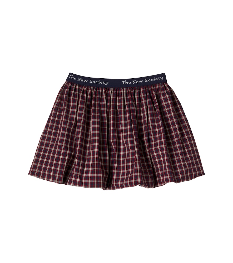 Orbit checked cotton skirt