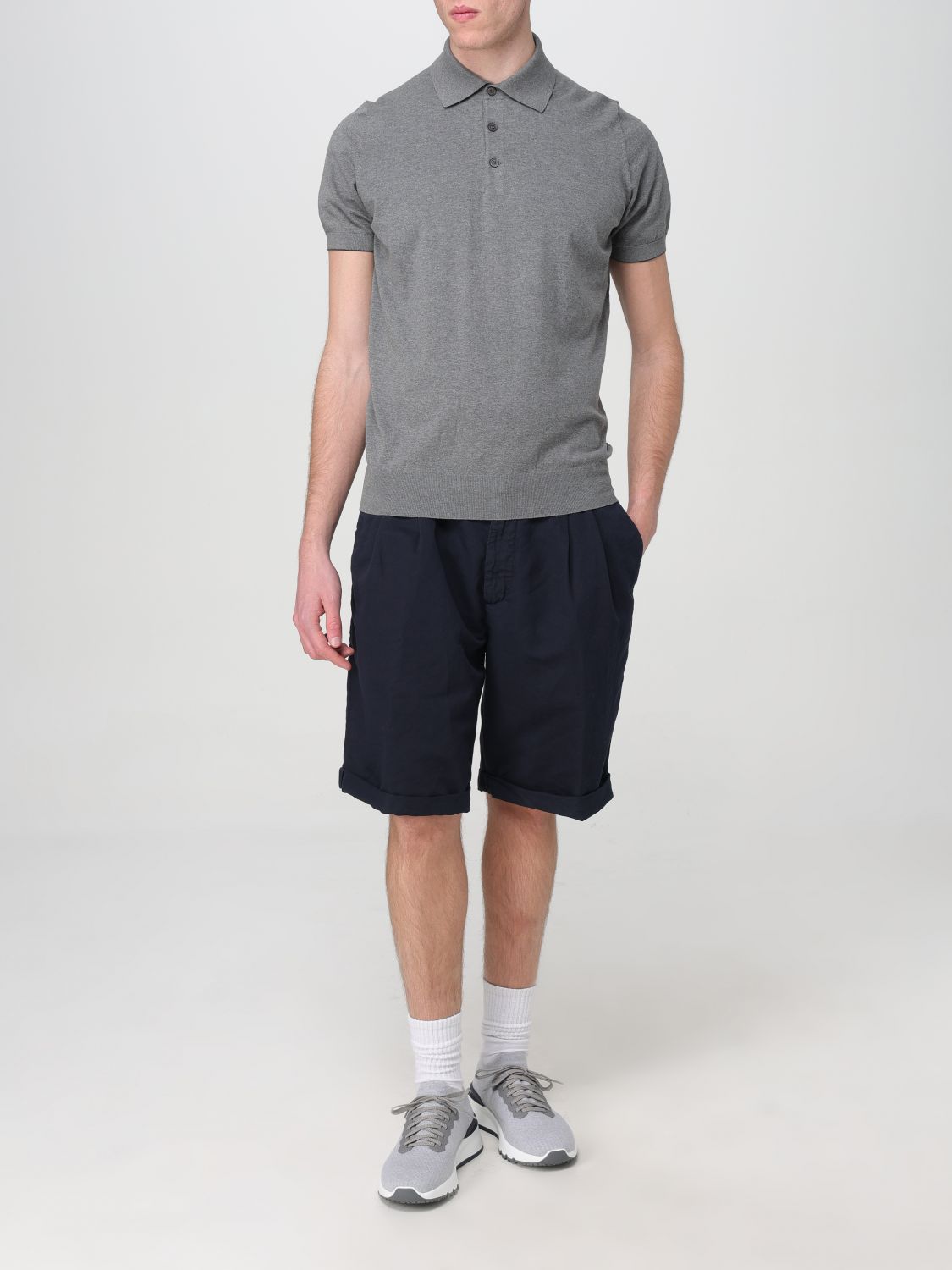 Polo Shirt Men color Grey