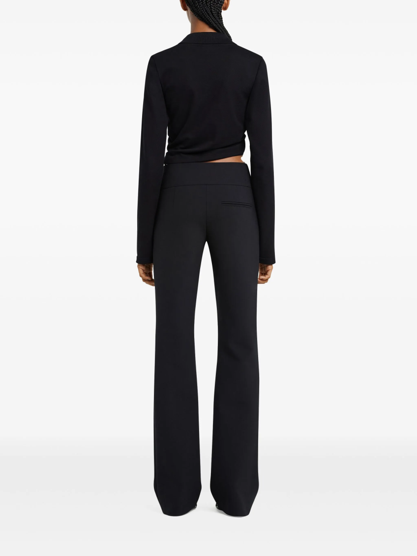Black V-Neck Twist Detailing Crop Top