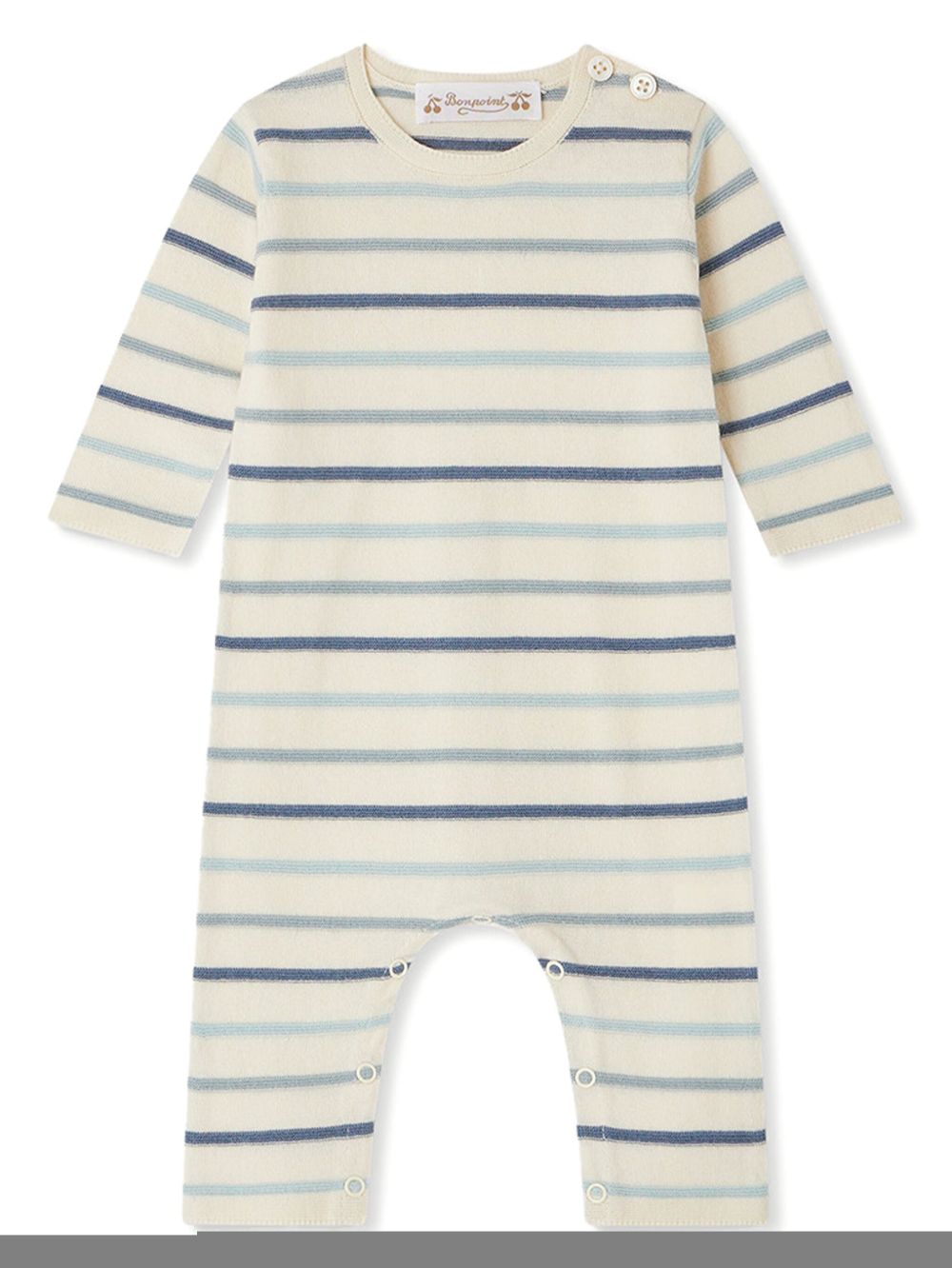 Striped romper - White