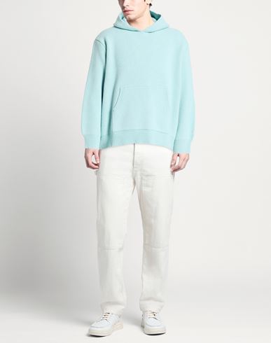 Man Sweater Turquoise Size XL Wool, Polyamide