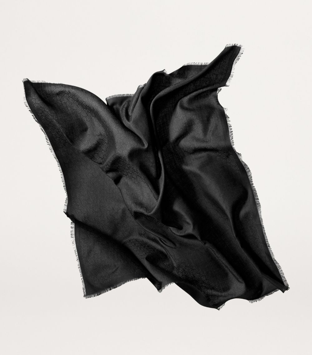 Cashmere-Wool-Silk Panther Shawl Scarf