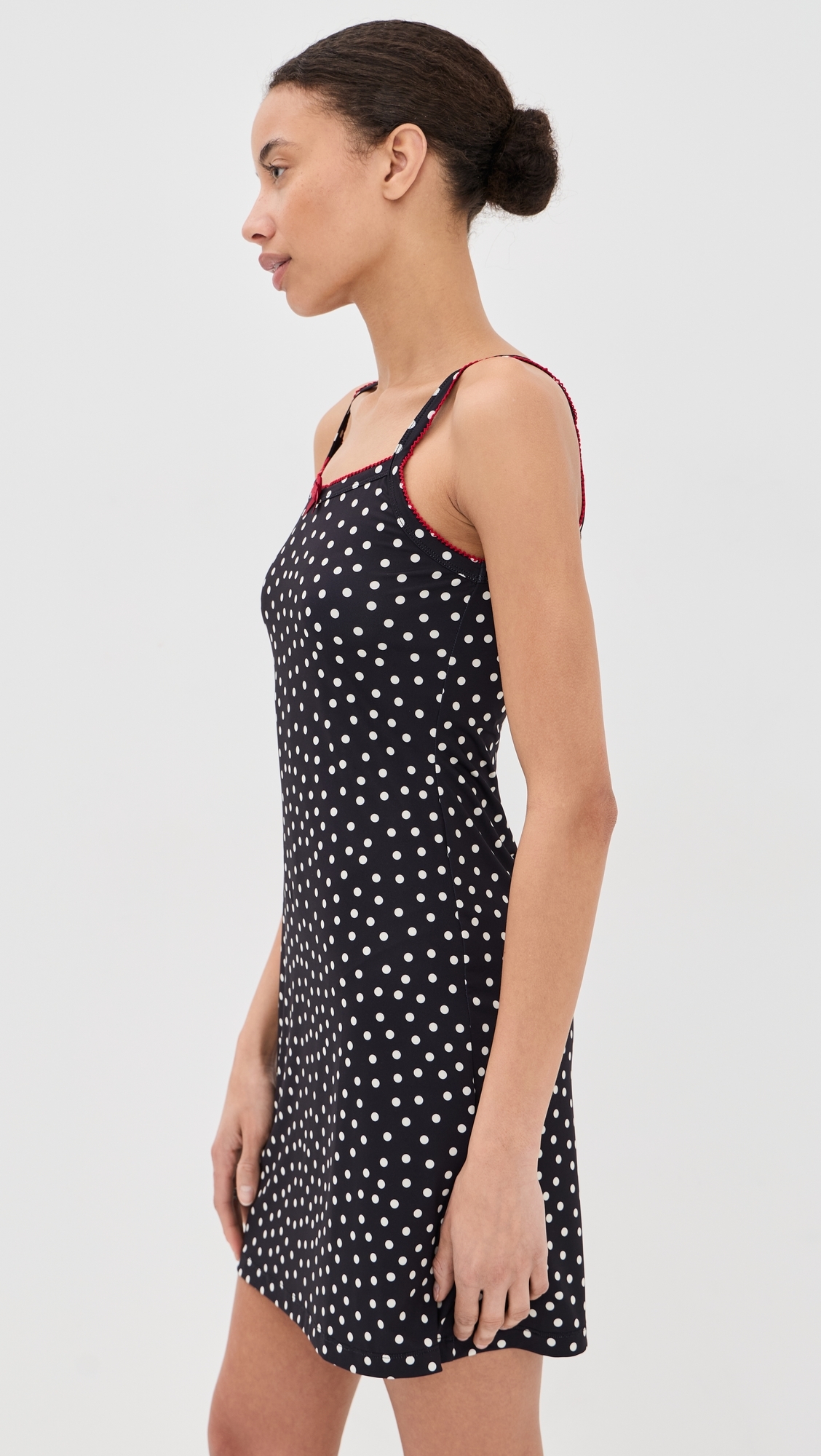 Slip Dress Black/White Dots