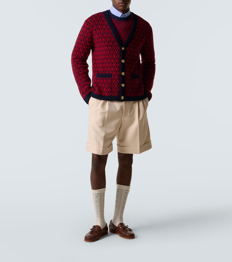 Toute La V virgin wool jacquard sweater